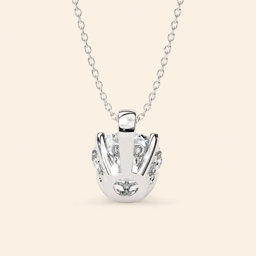 Large Round Solitaire Pendant