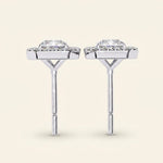 Load image into Gallery viewer, Radiant Cut Stud Earrings With Halo Design
