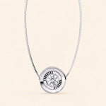 Load image into Gallery viewer, Round Two Tone Bezel Pendant
