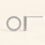 Load image into Gallery viewer, Boucles d'oreilles clous halo rond ouvert
