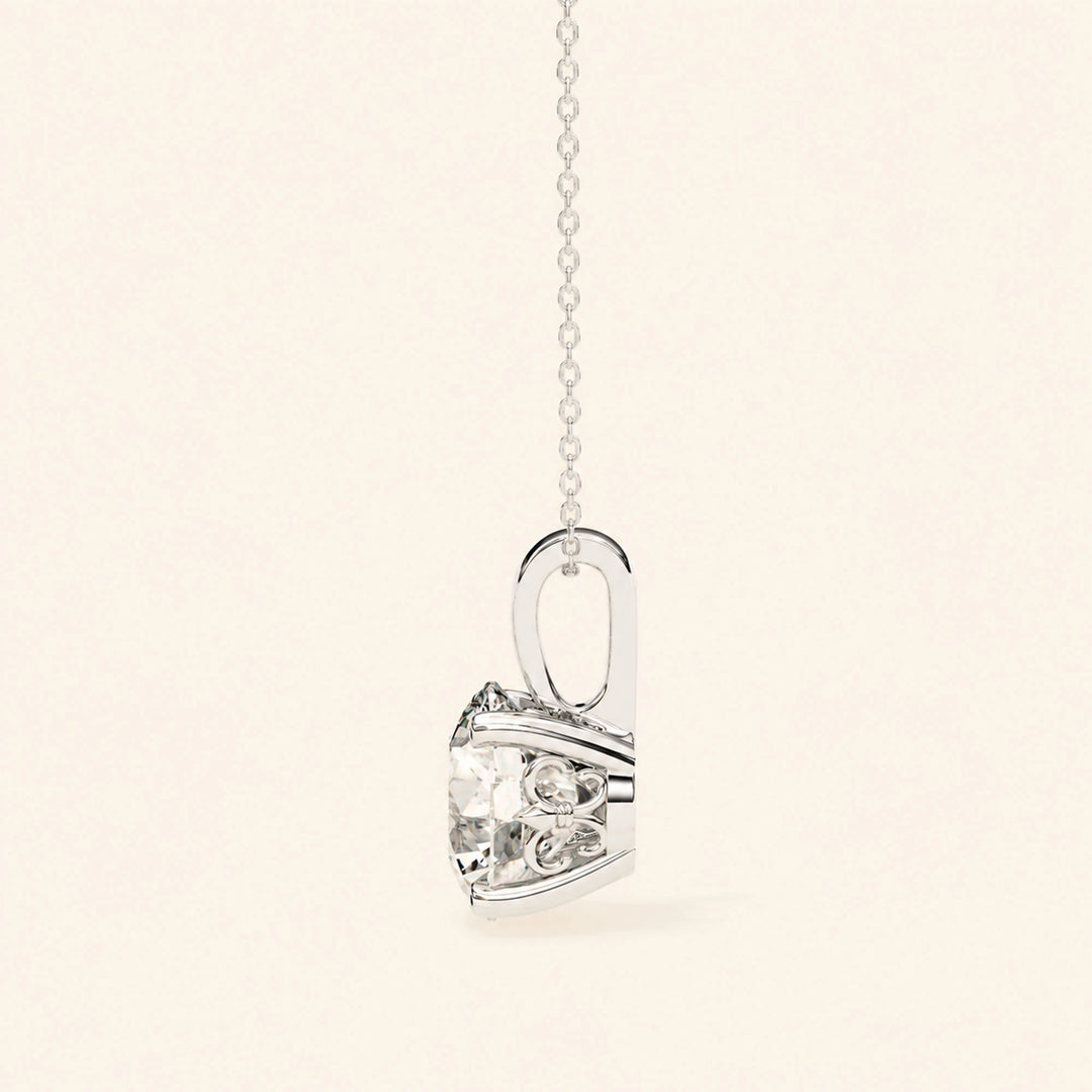 Large Round Solitaire Pendant