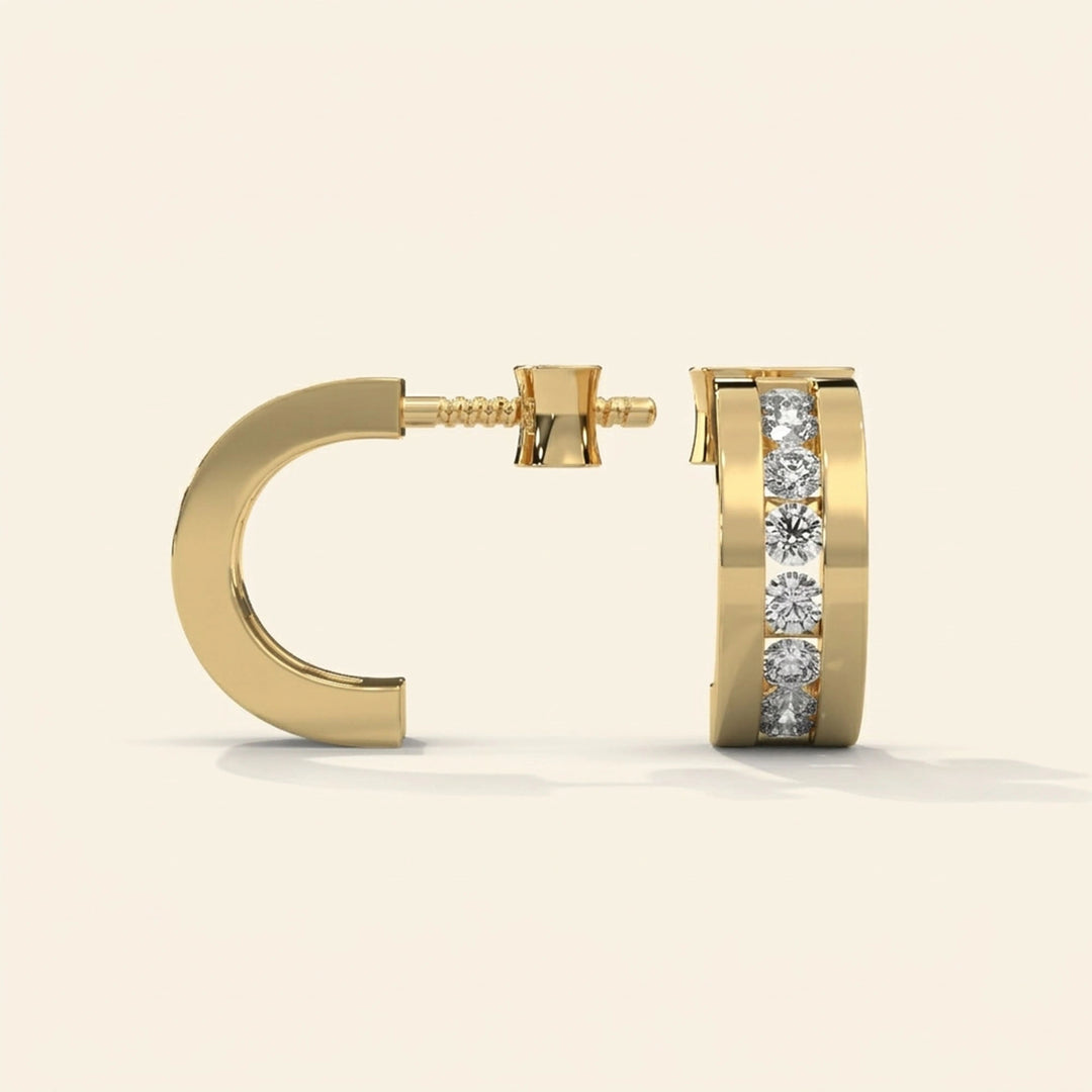 Boucles d'oreilles créoles Huggie
