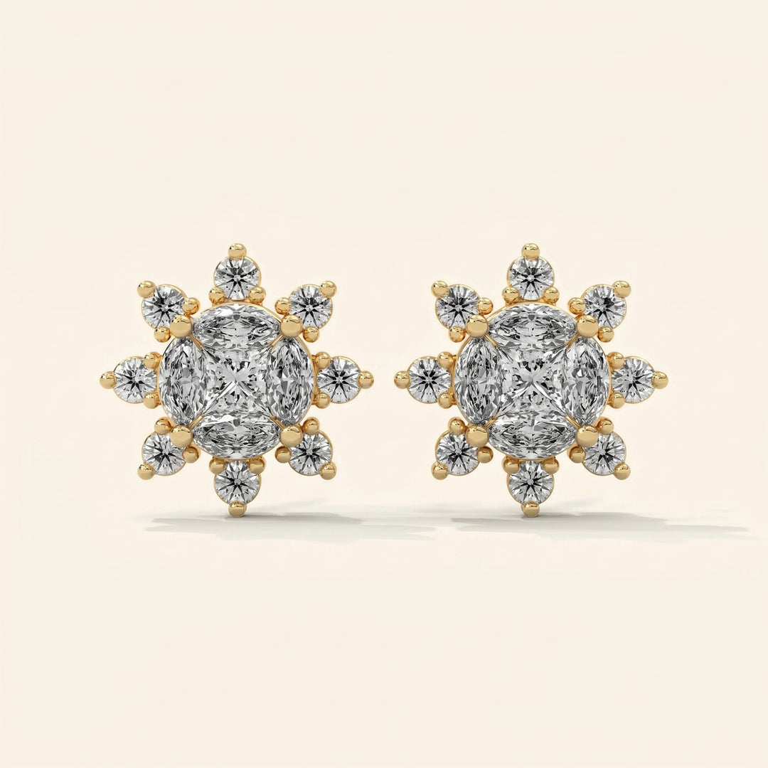 Sunburst Stud Earrings