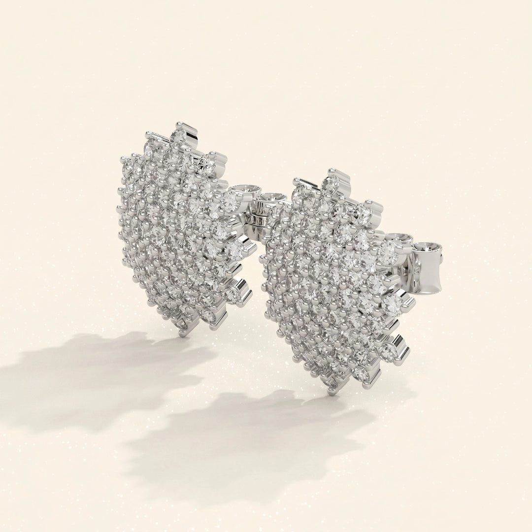 Boucles d'oreilles clous Motif floral
