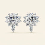 Load image into Gallery viewer, Stud Earrings Floral Cluster With Drop Design
