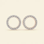 Load image into Gallery viewer, Boucles d'oreilles clous halo rond ouvert
