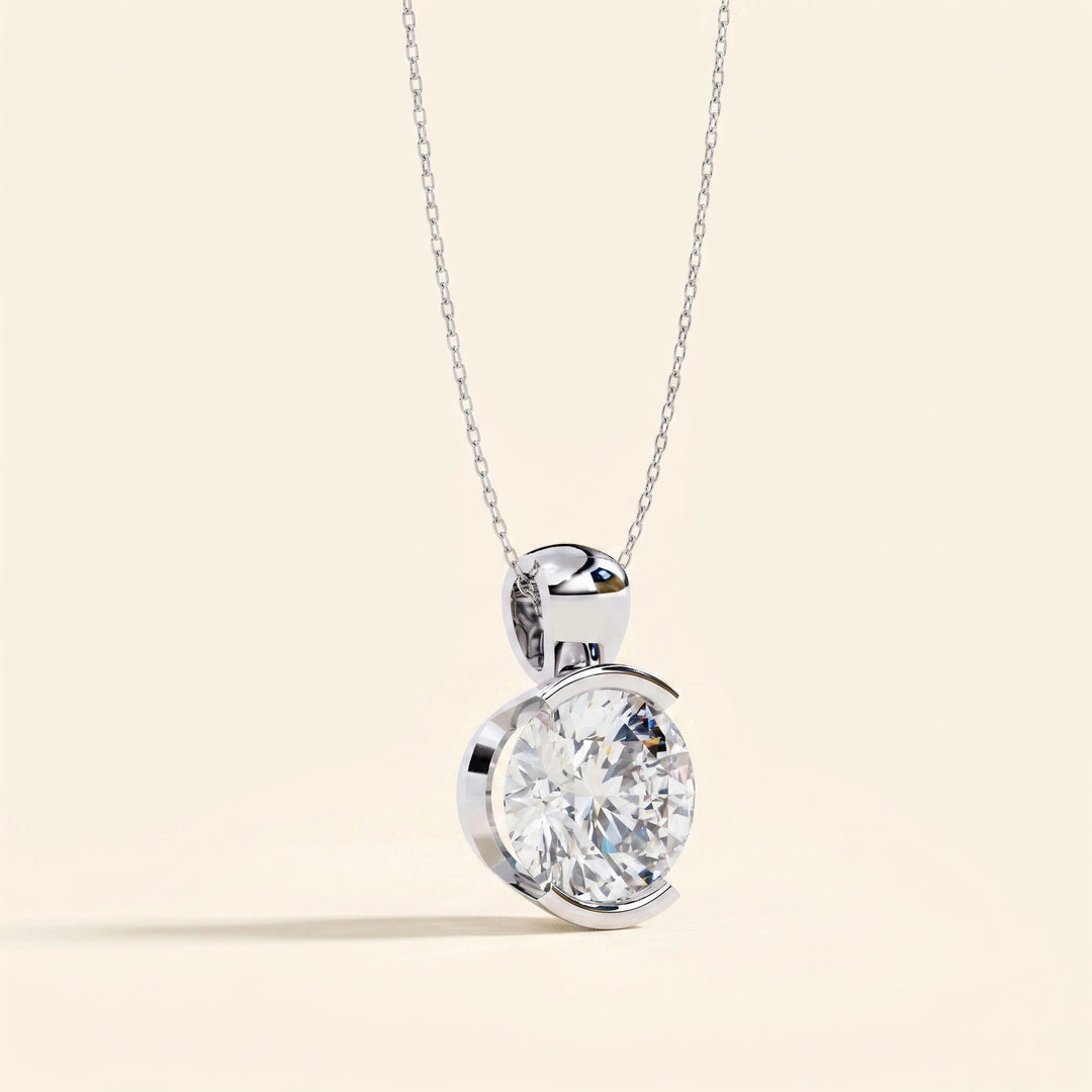 Round Bezel Set Pendant