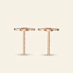 Load image into Gallery viewer, Clover Shape Pave Stud Earrings
