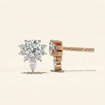 Load image into Gallery viewer, Stud Earrings Floral Cluster With Drop Design
