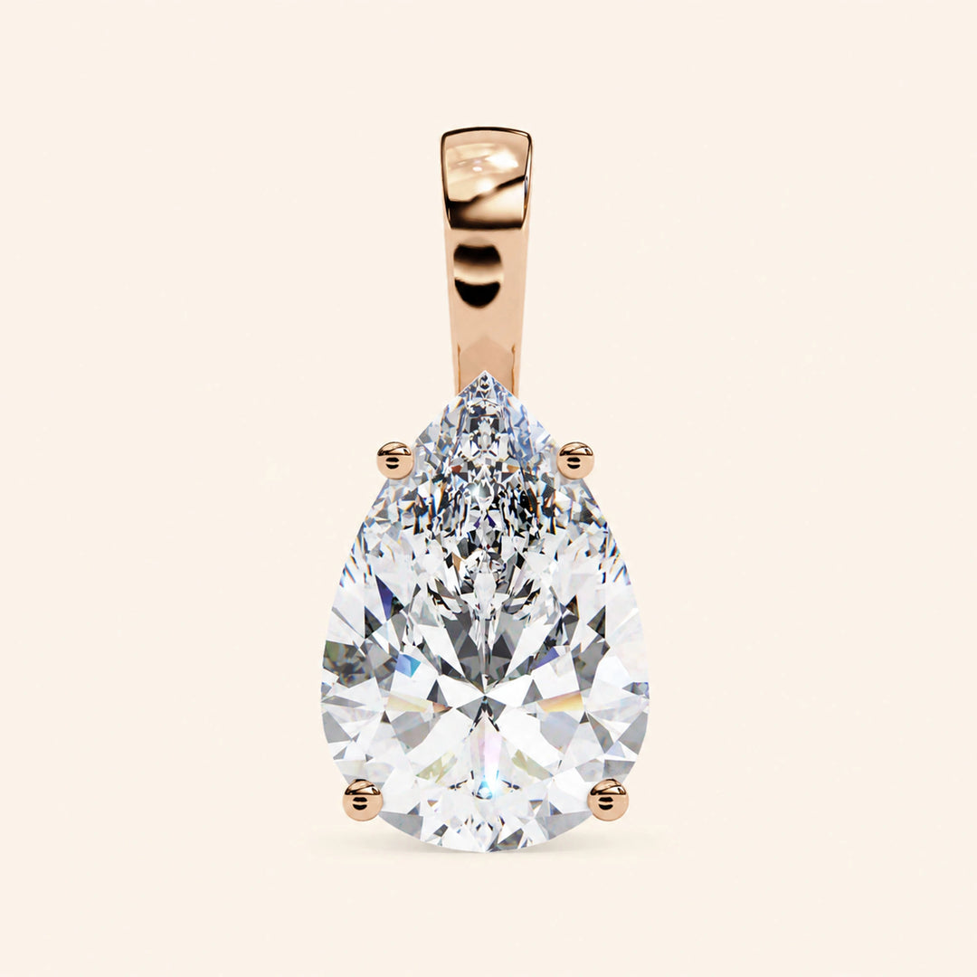 Pear Shaped Solitaire Necklace