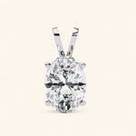 Load image into Gallery viewer, Oval Solitaire Pendant Double Bail
