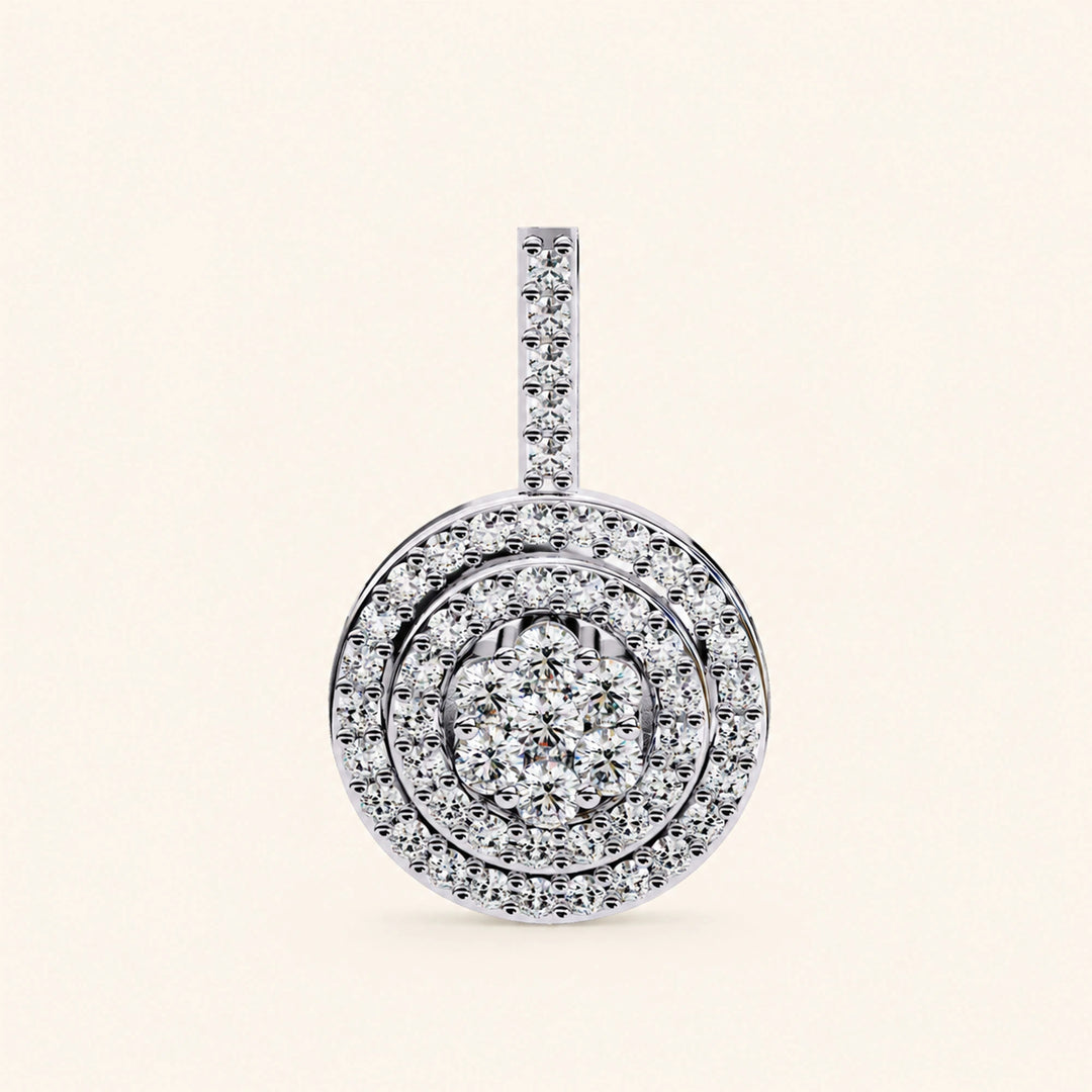 Triple Halo Cluster Pendant