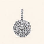 Load image into Gallery viewer, Triple Halo Cluster Pendant
