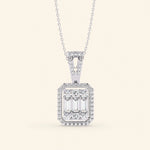 Load image into Gallery viewer, Emerald Shape Cluster Pendant
