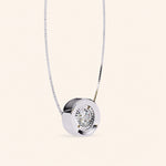 Load image into Gallery viewer, Round Two Tone Bezel Pendant
