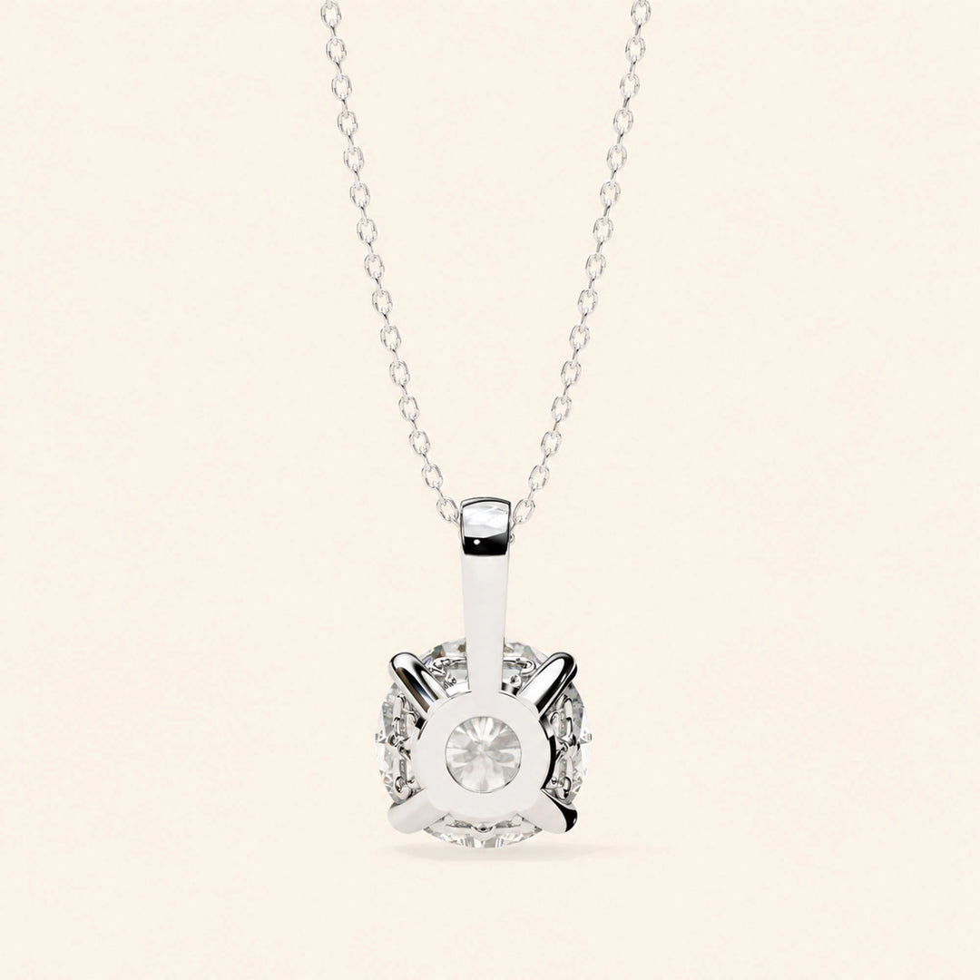 Large Round Solitaire Pendant