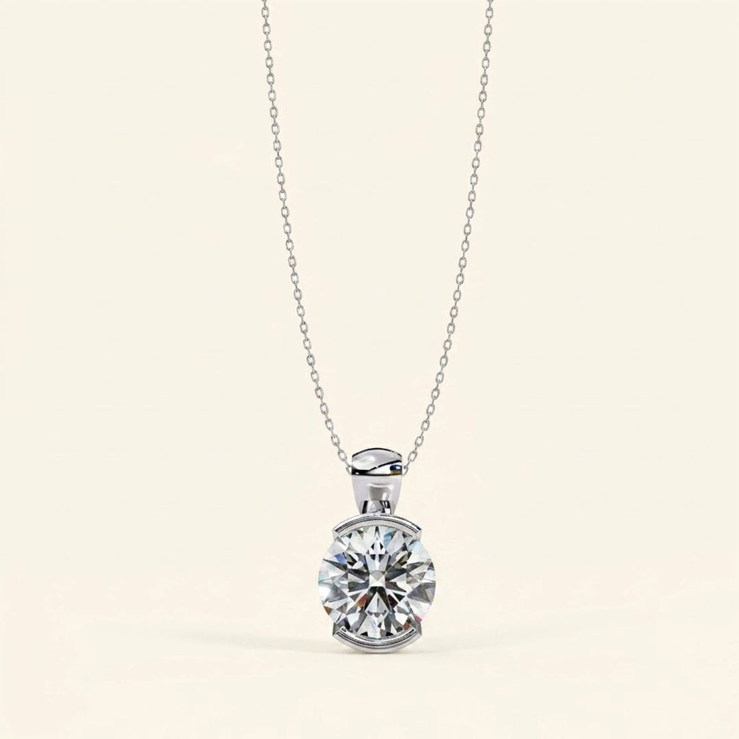 Round Bezel Set Pendant