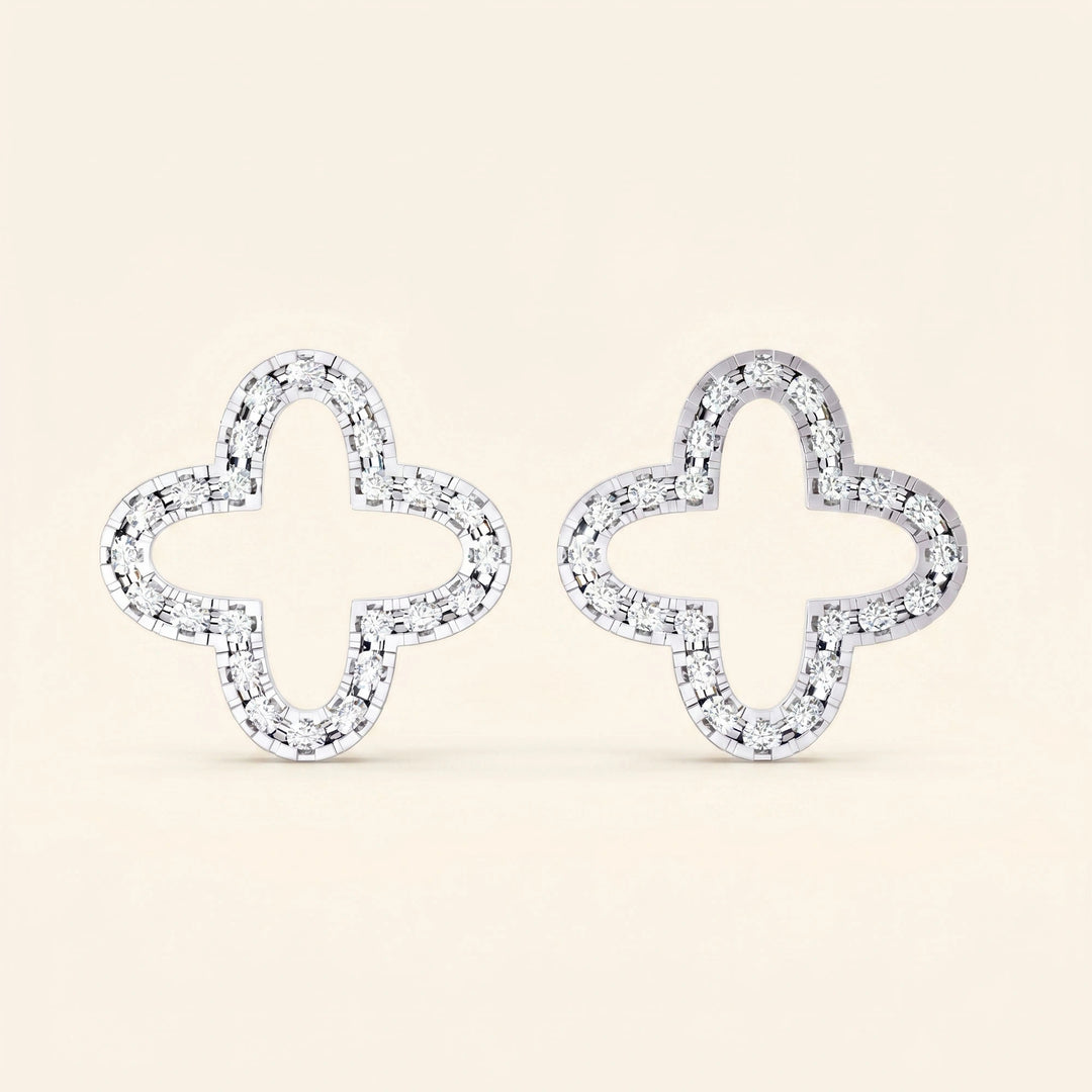 Clover Solid Stud Earrings
