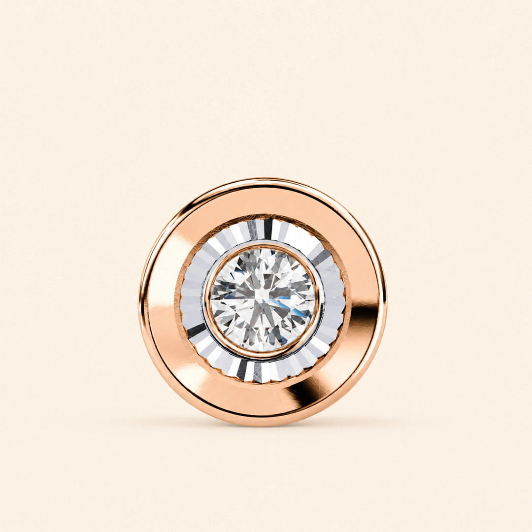 Round Two Tone Bezel Pendant