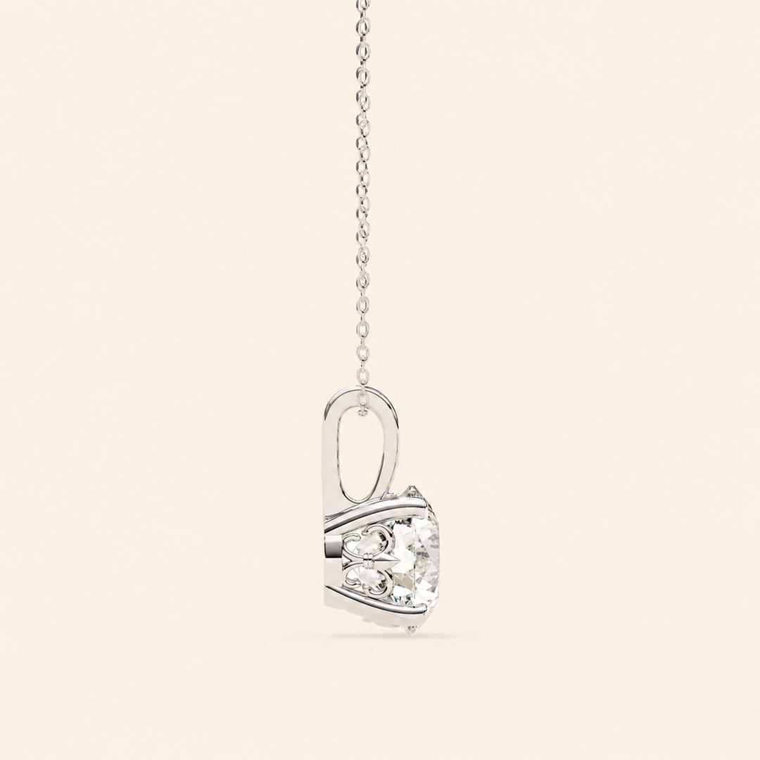 Large Round Solitaire Pendant