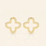 Load image into Gallery viewer, Clover Solid Stud Earrings
