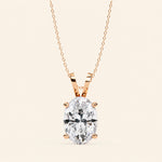 Load image into Gallery viewer, Oval Solitaire Pendant Double Bail
