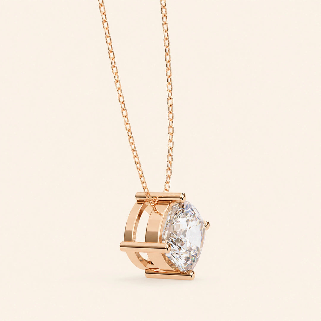 Cushion Cut Solitaire Necklace