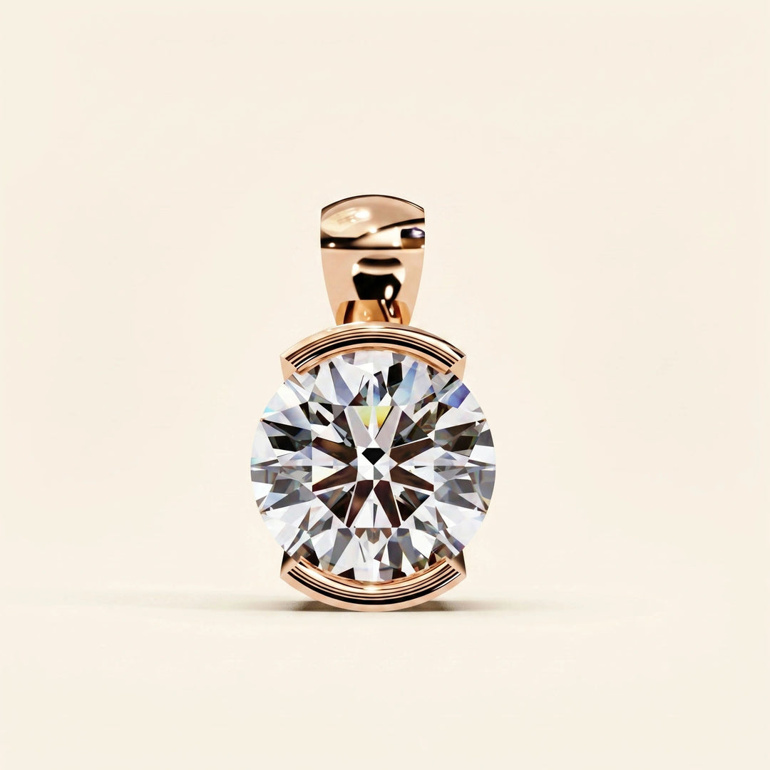 Round Bezel Set Pendant