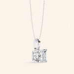 Load image into Gallery viewer, Princess Cut Pendant Bold Setting
