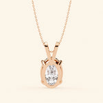 Load image into Gallery viewer, Oval Solitaire Pendant Double Bail
