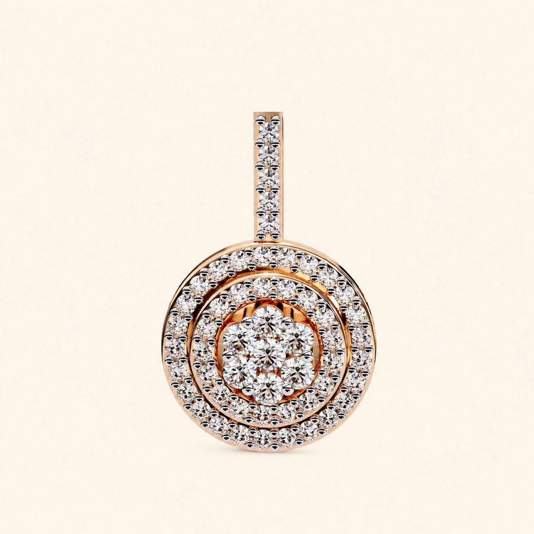 Triple Halo Cluster Pendant