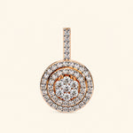 Load image into Gallery viewer, Triple Halo Cluster Pendant
