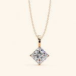 Load image into Gallery viewer, Princess Cut Solitaire Necklace

