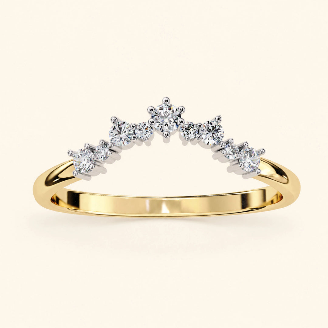 Angle View Of Round Wedding Band