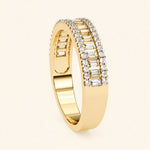 Load image into Gallery viewer, Side View Of Baguette Cut Wedding Band
