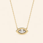 Load image into Gallery viewer, Marquise Bezel Set Necklace
