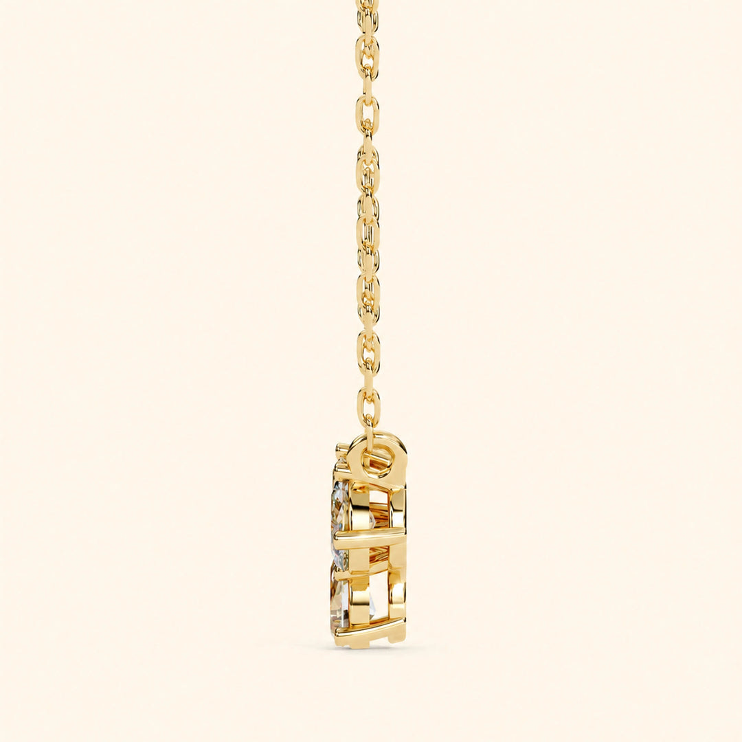 Side View Of Cluster Necklace