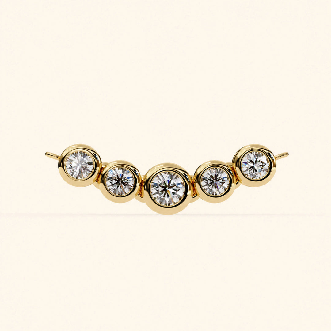 Five Stone Bezel Necklace