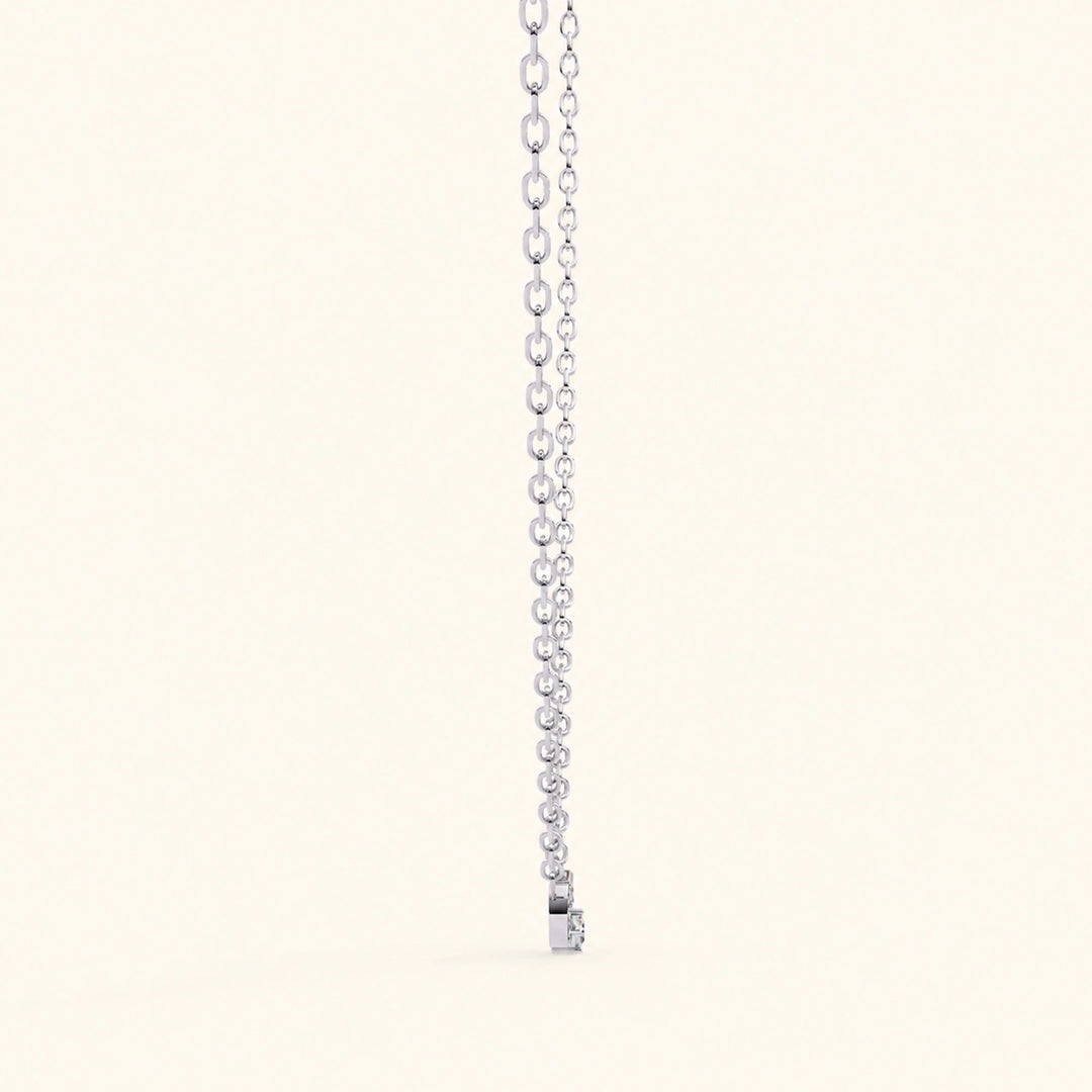 Prong Set Link Necklace
