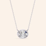 Load image into Gallery viewer, Oval Bezel Set Necklace
