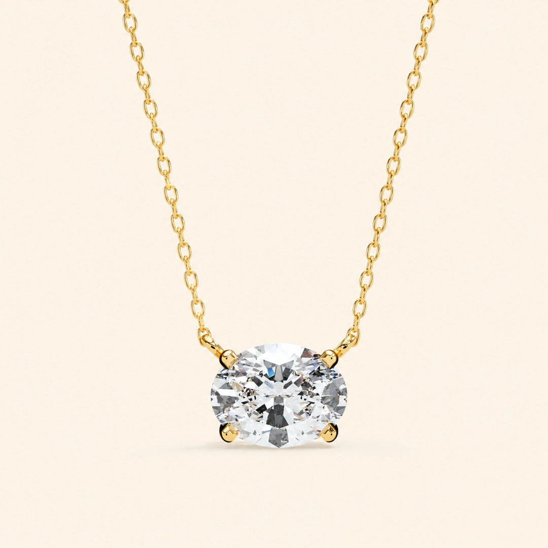 Oval Solitaire Necklace
