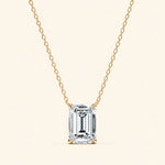 Load image into Gallery viewer, Front View Of Emerald Prong Set Necklace
