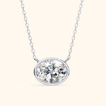 Load image into Gallery viewer, Oval Bezel Set Necklace
