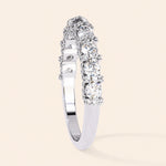 Load image into Gallery viewer, Side View Of Round Shape Half Eternity Wedding Band
