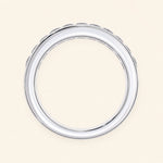 Load image into Gallery viewer, Back View Of Princess Cut Half Eternity Wedding Band
