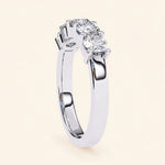 Load image into Gallery viewer, Side View Of 5 Stone Wedding Band
