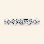 Load image into Gallery viewer, Round Shape 7 Stone Wedding Band
