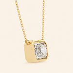 Load image into Gallery viewer, Emerald Cut Bezel Necklace
