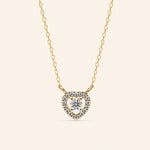 Load image into Gallery viewer, Front View Of Round Heart Halo Necklace
