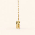 Load image into Gallery viewer, Side View Of Five Stone Bezel Necklace
